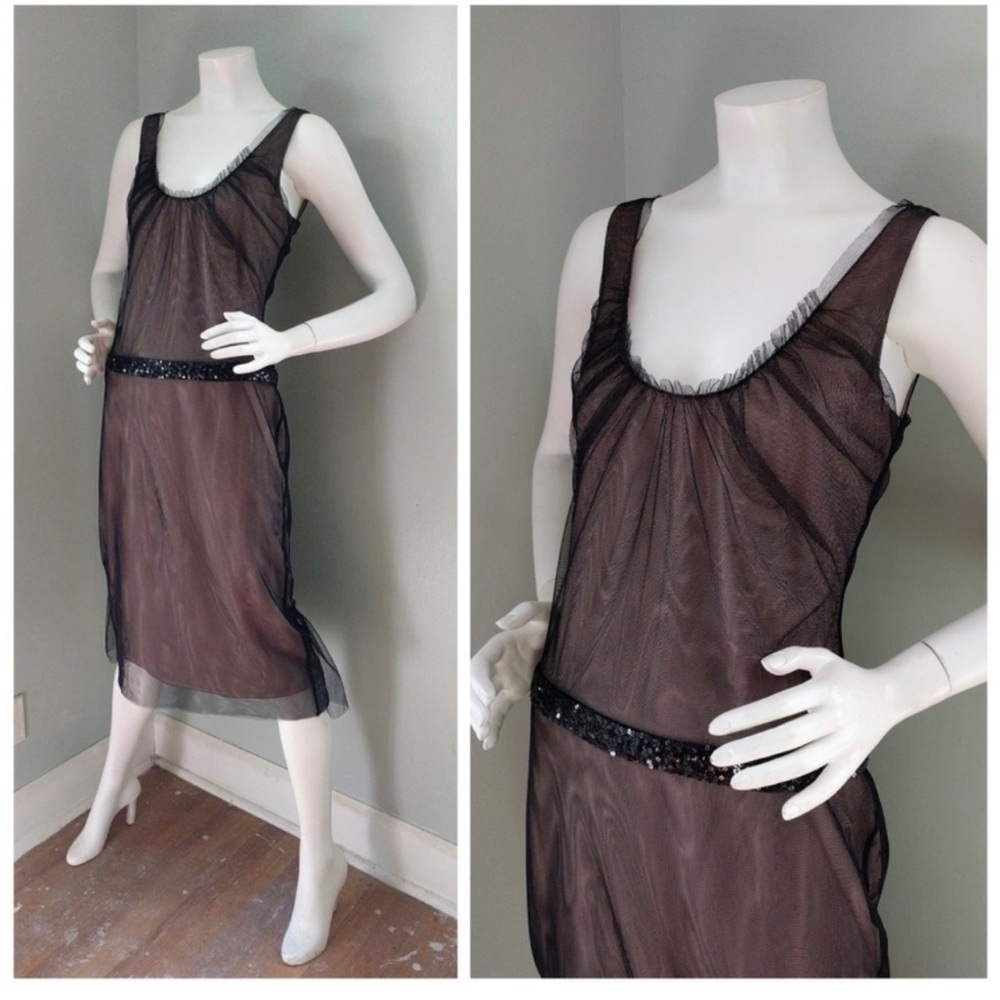 Vera Wang Black Midi Dress - Picture 6 of 7